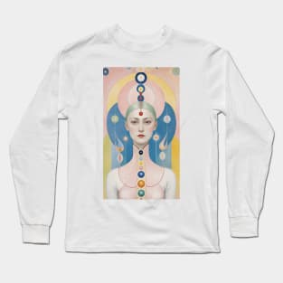 Hilma's Spectrum of Womanhood: Abstract Colorful Expression Long Sleeve T-Shirt